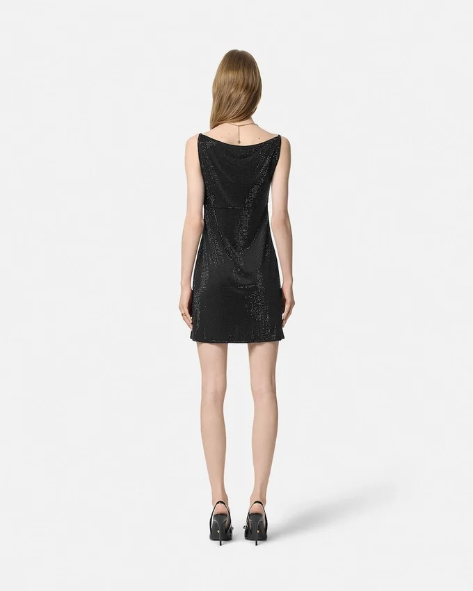 Embellished Viscose Mini Dress Embellished Viscose Mini Dress
