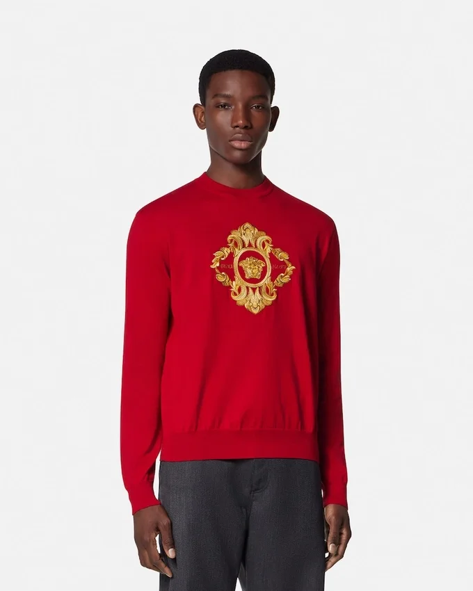 Embroidered Architectural Baroque Sweater Embroidered Architectural Baroque Sweater