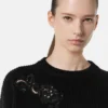 Embroidered Barocco Leaf Knit Sweater Embroidered Barocco Leaf Knit Sweater
