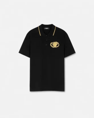Embroidered Buckle Crest Polo Shirt