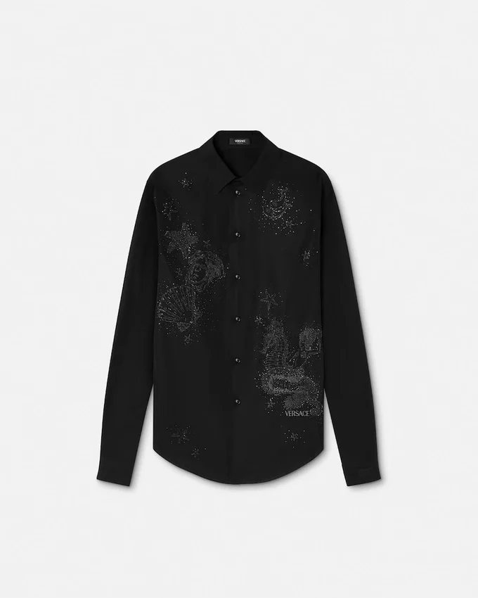 Embroidered Coral Theatre Shirt Embroidered Coral Theatre Shirt