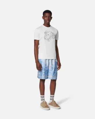 Embroidered Cotton-Jersey T-Shirt