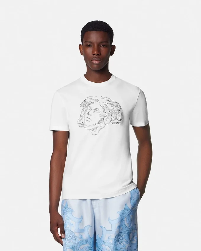 Embroidered Cotton-Jersey T-Shirt Embroidered Cotton-Jersey T-Shirt