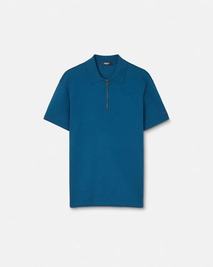 Embroidered Cotton-Piqué Half-Zip Polo Embroidered Cotton-Piqué Half-Zip Polo