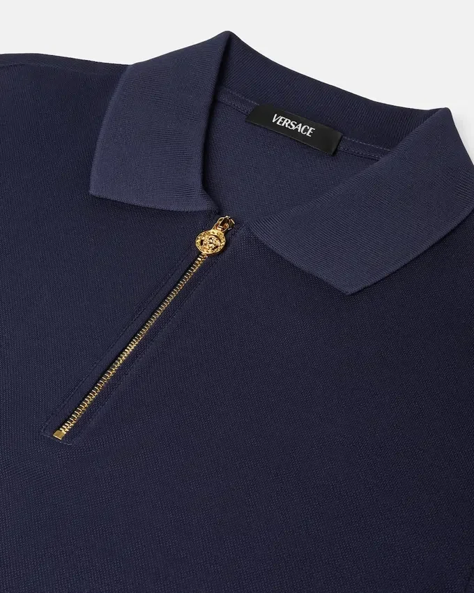 Embroidered Cotton-Piqué Half-Zip Polo Embroidered Cotton-Piqué Half-Zip Polo
