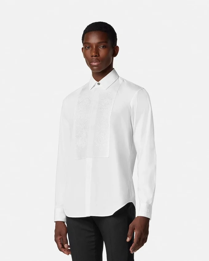 Embroidered Cotton-Poplin Evening Shirt Embroidered Cotton-Poplin Evening Shirt