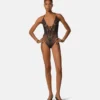 Embroidered Lace-Trim Bodysuit Embroidered Lace-Trim Bodysuit