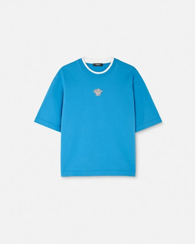Embroidered Medusa Boxy T-Shirt Embroidered Medusa Boxy T-Shirt
