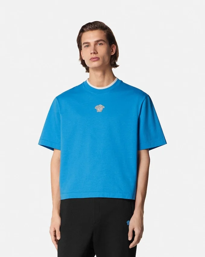Embroidered Medusa Boxy T-Shirt Embroidered Medusa Boxy T-Shirt
