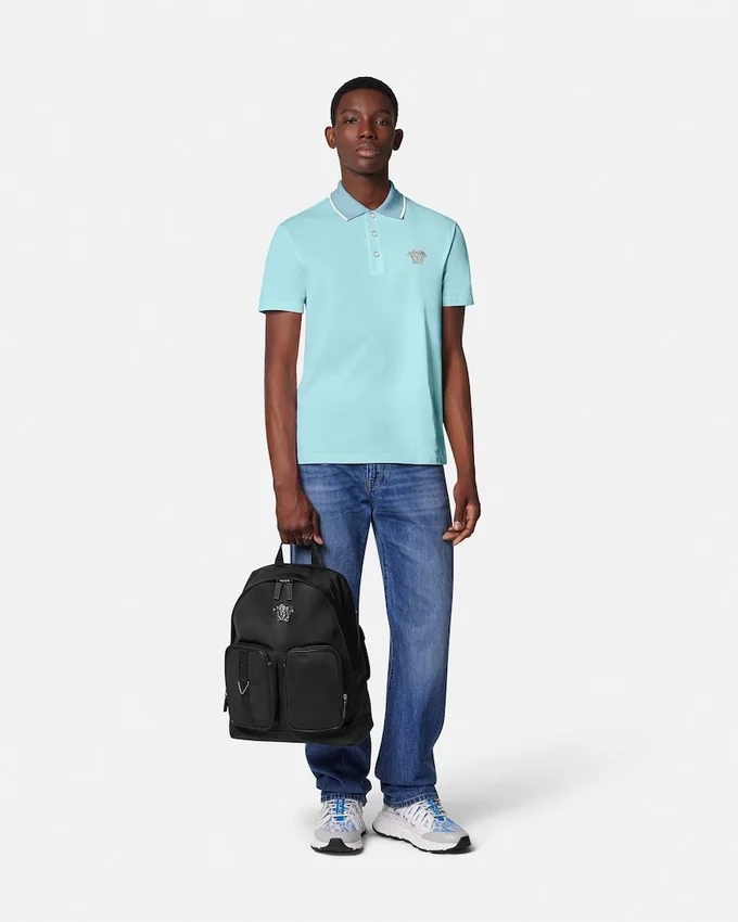 Embroidered Medusa Polo Shirt Embroidered Medusa Polo Shirt