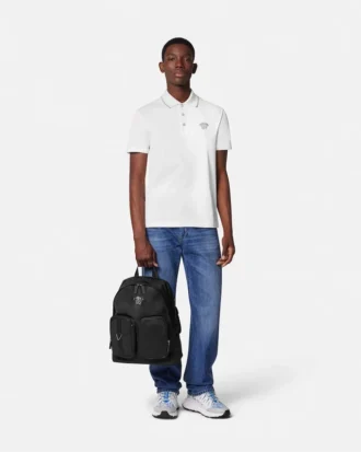 Embroidered Medusa Polo Shirt