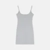 Embroidered Ribbed Cotton Mini Dress Embroidered Ribbed Cotton Mini Dress