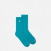Embroidered Ribbed Cotton Socks Embroidered Ribbed Cotton Socks