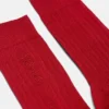 Embroidered Ribbed Cotton Socks Embroidered Ribbed Cotton Socks