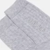 Embroidered Ribbed Cotton Socks