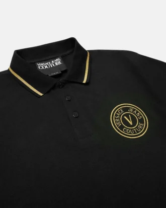 Embroidered V-Emblem Polo Shirt