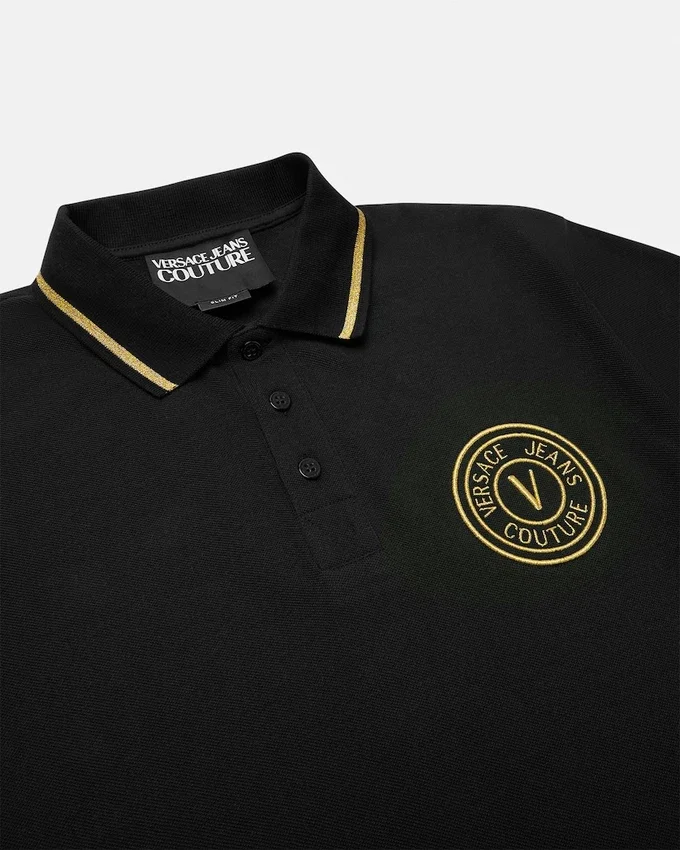Embroidered V-Emblem Polo Shirt Embroidered V-Emblem Polo Shirt