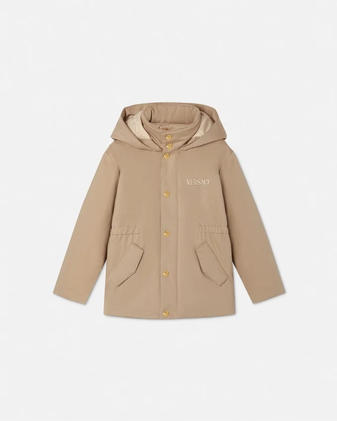Embroidered Versace Milano Kids Parka Embroidered Versace Milano Kids Parka