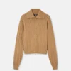Embroidered Wool Knit Zip Sweater Embroidered Wool Knit Zip Sweater