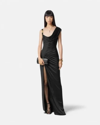 Envers-Satin Crépe Draped Gown
