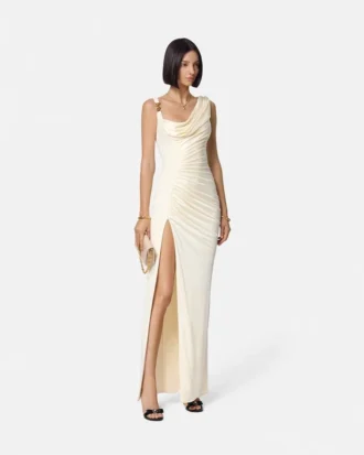 Envers-Satin Crépe Draped Gown