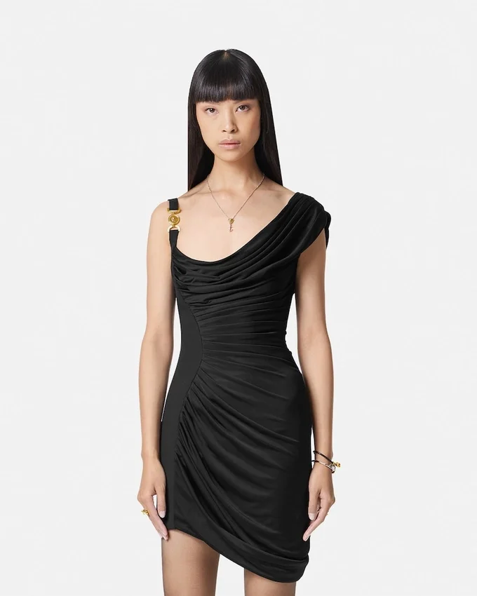 Envers-Satin Crépe Draped Mini Dress Envers-Satin Crépe Draped Mini Dress