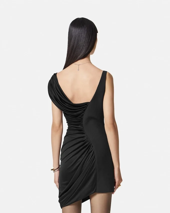 Envers-Satin Crépe Draped Mini Dress Envers-Satin Crépe Draped Mini Dress
