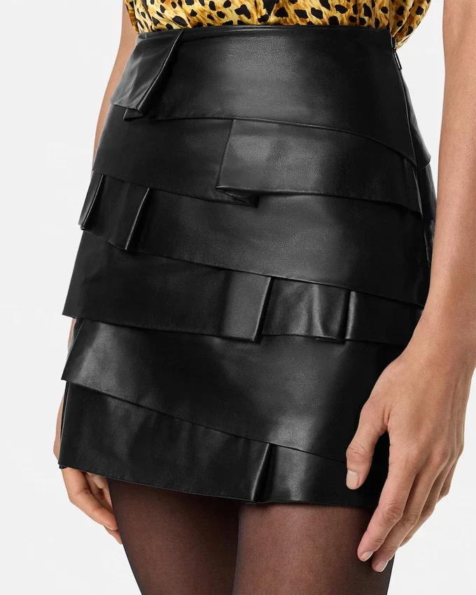 Fitted Leather Mini Skirt Fitted Leather Mini Skirt