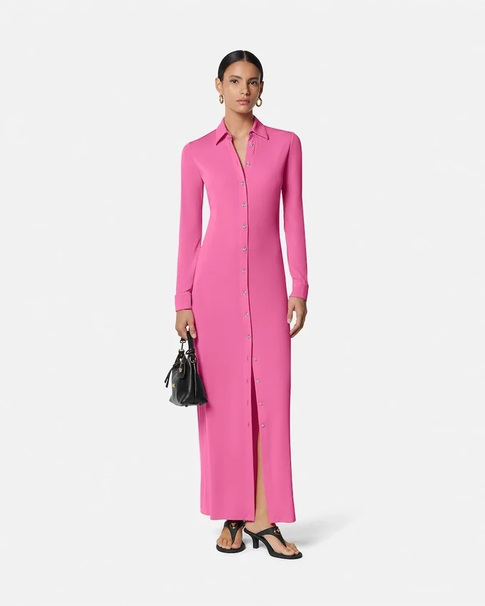 Fitted Maxi Shirt Dress Fitted Maxi Shirt Dress