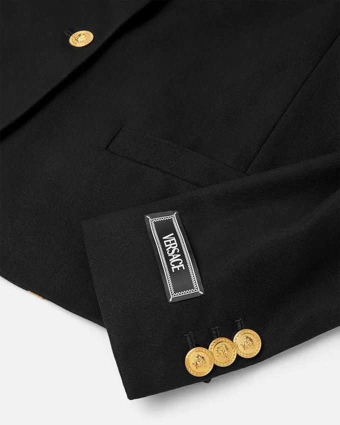 Gabardine Crop Boxy Blazer Gabardine Crop Boxy Blazer