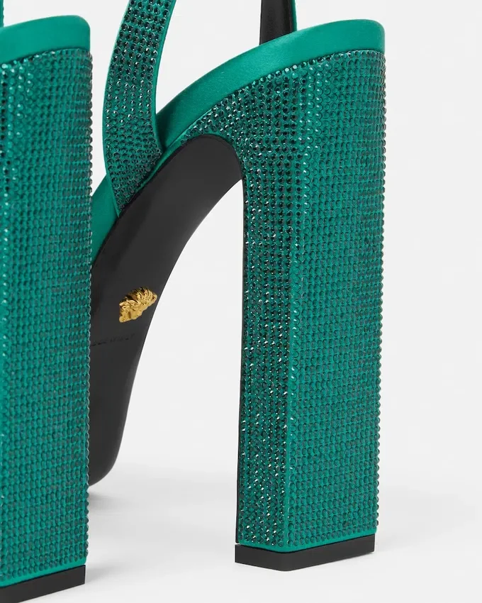 Gianni Ribbon Embellished Satin Sandals 140 mm Gianni Ribbon Embellished Satin Sandals 140 mm