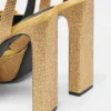 Gianni Ribbon Embellished Satin Sandals 140 mm Gianni Ribbon Embellished Satin Sandals 140 mm