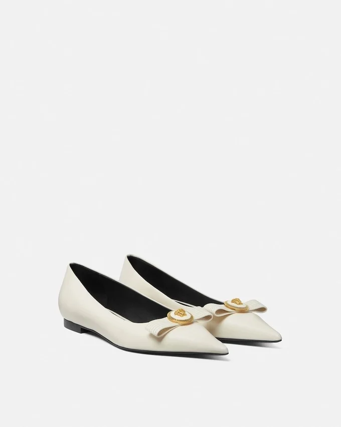 Gianni Ribbon Leather Ballerinas Gianni Ribbon Leather Ballerinas