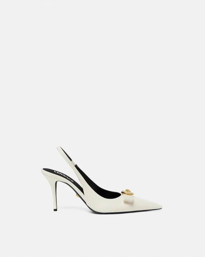 Gianni Ribbon Leather Slingbacks 85 mm Gianni Ribbon Leather Slingbacks 85 mm