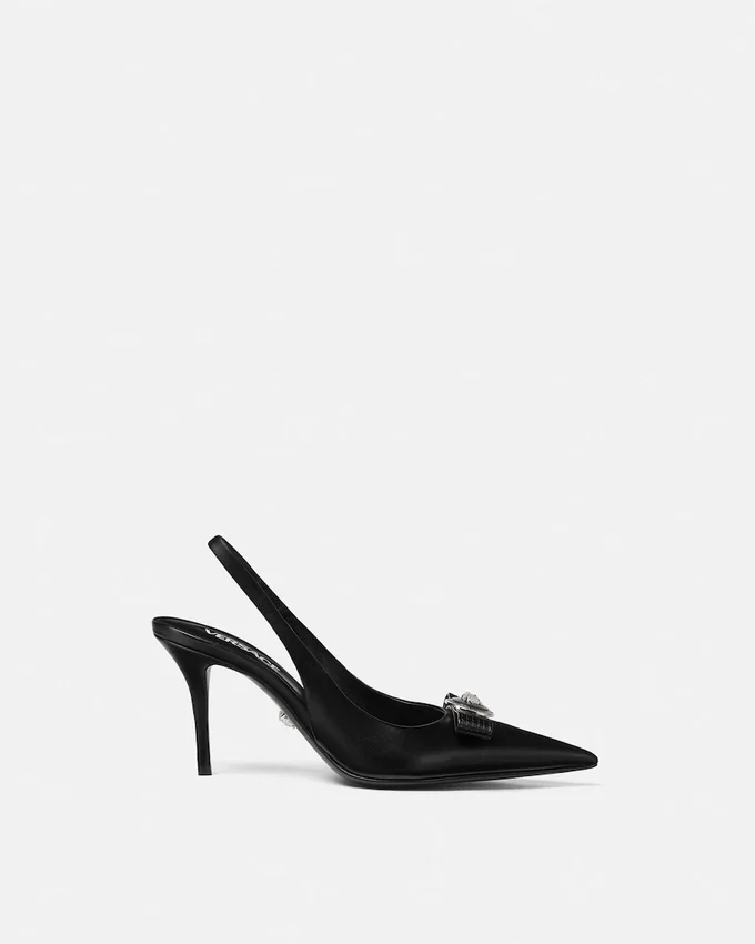Gianni Ribbon Leather Slingbacks 85 mm Gianni Ribbon Leather Slingbacks 85 mm