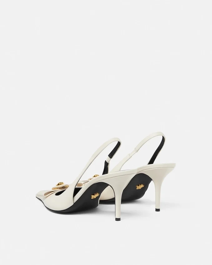 Gianni Ribbon Leather Slingbacks 85 mm Gianni Ribbon Leather Slingbacks 85 mm