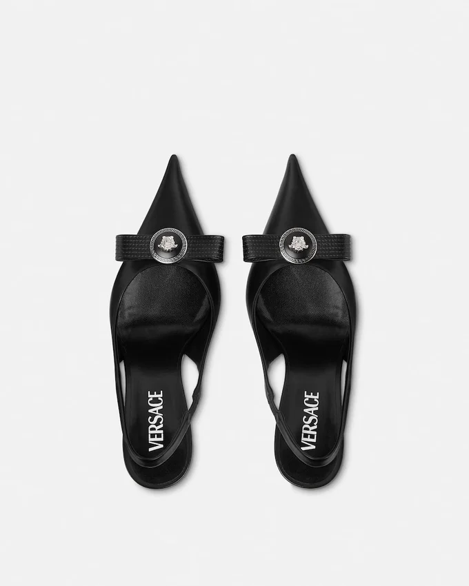 Gianni Ribbon Leather Slingbacks 85 mm Gianni Ribbon Leather Slingbacks 85 mm