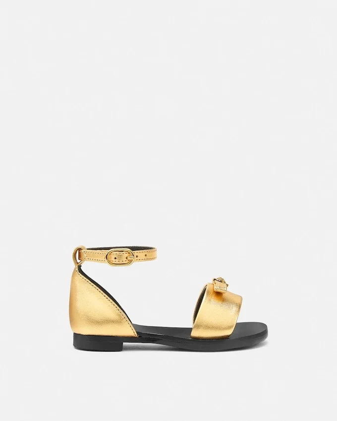 Gianni Ribbon Metallic Kids Sandals Gianni Ribbon Metallic Kids Sandals
