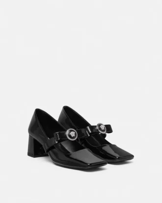 Gianni Ribbon Patent Block Pumps 55 mm
