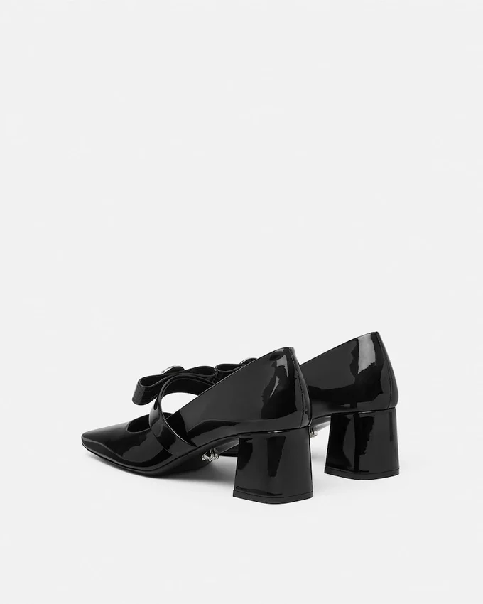 Gianni Ribbon Patent Block Pumps 55 mm Gianni Ribbon Patent Block Pumps 55 mm