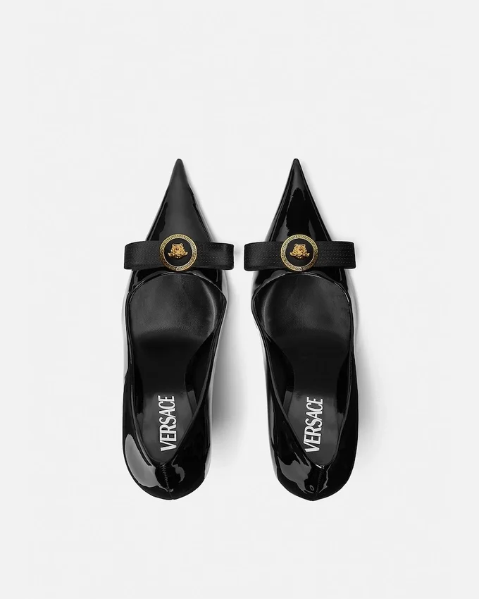 Gianni Ribbon Patent Pumps 110 mm Gianni Ribbon Patent Pumps 110 mm