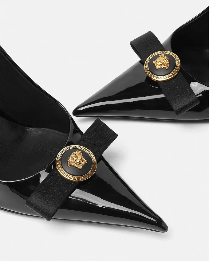 Gianni Ribbon Patent Pumps 110 mm Gianni Ribbon Patent Pumps 110 mm