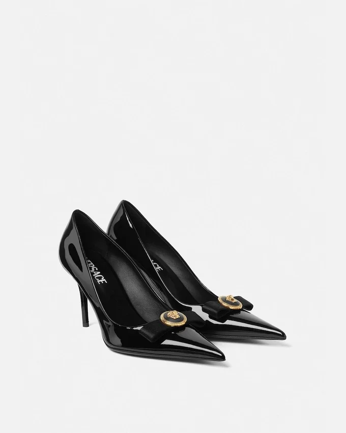 Gianni Ribbon Patent Pumps 85 mm Gianni Ribbon Patent Pumps 85 mm