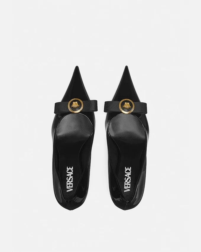 Gianni Ribbon Patent Pumps 85 mm Gianni Ribbon Patent Pumps 85 mm
