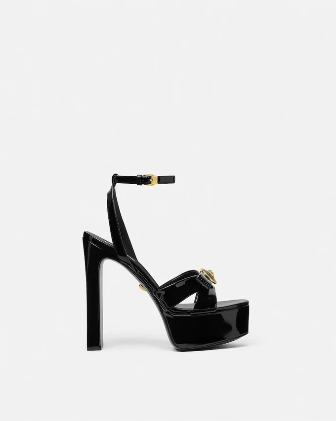 Gianni Ribbon Patent Sandals 140 mm Gianni Ribbon Patent Sandals 140 mm