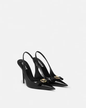 Gianni Ribbon Patent Slingbacks 110 mm