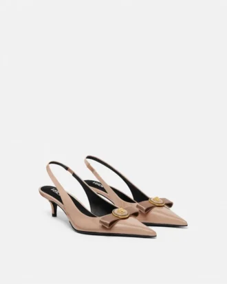 Gianni Ribbon Patent Slingbacks 45 mm