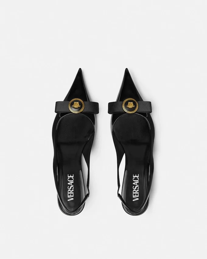 Gianni Ribbon Patent Slingbacks 45 mm Gianni Ribbon Patent Slingbacks 45 mm