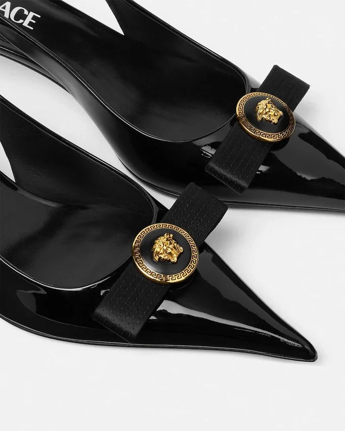 Gianni Ribbon Patent Slingbacks 45 mm Gianni Ribbon Patent Slingbacks 45 mm