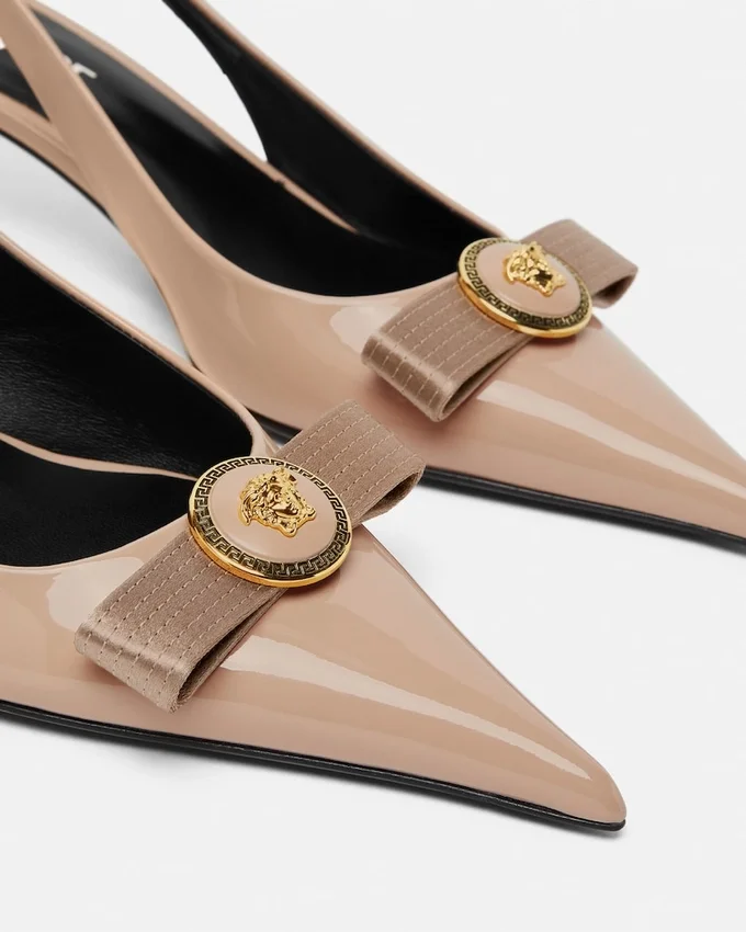 Gianni Ribbon Patent Slingbacks 45 mm Gianni Ribbon Patent Slingbacks 45 mm